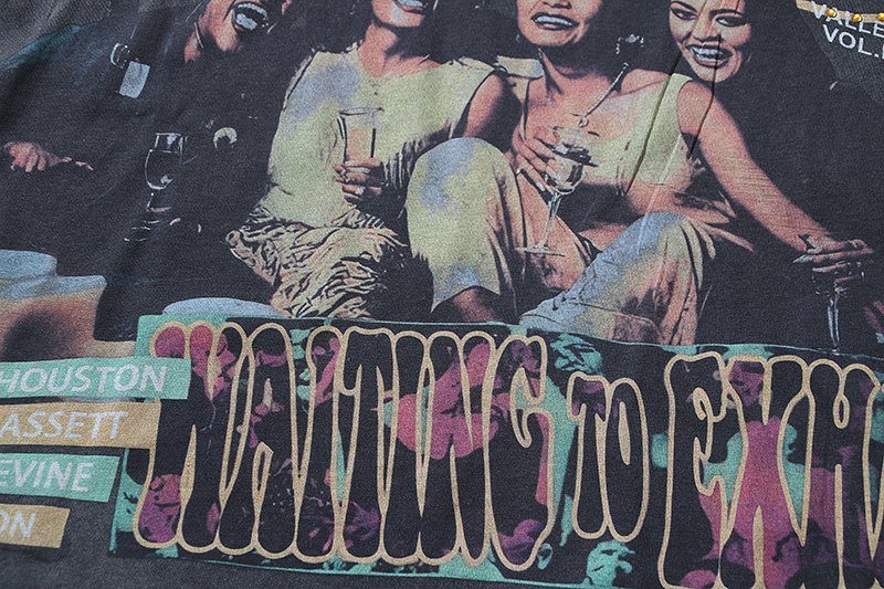 VALE USA Waiting to Exhale Rhinestone Graphic T-Shirt ¡ª detail