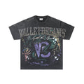 VALE USA Rhinestone Graphic Washed Black T-Shirt ¡ª hero