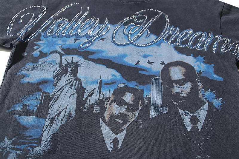VALE USA Valley Dreams Rhinestone Graphic T-Shirt ¡ª detail