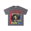 VALE USA Washed Gray Rhinestone Graphic T-Shirt ¡ª hero
