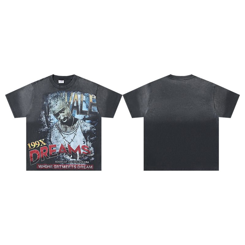 VALE USA Golden Era Washed Graphic T-Shirt ¡ª front