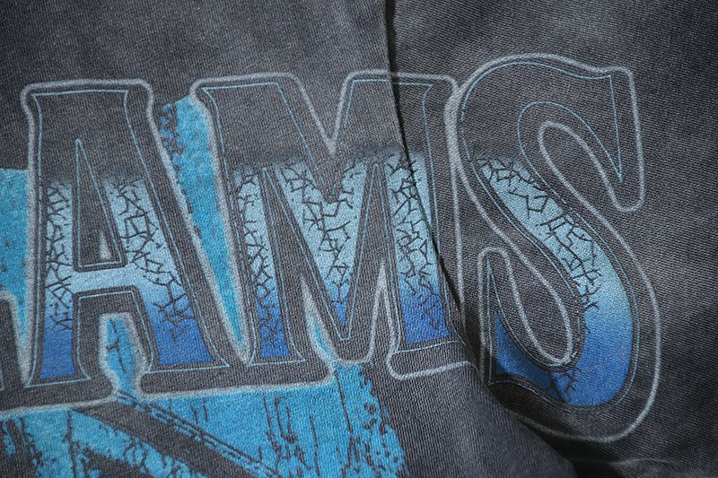 VALE USA Washed Black Graphic T-Shirt ¡ª detail