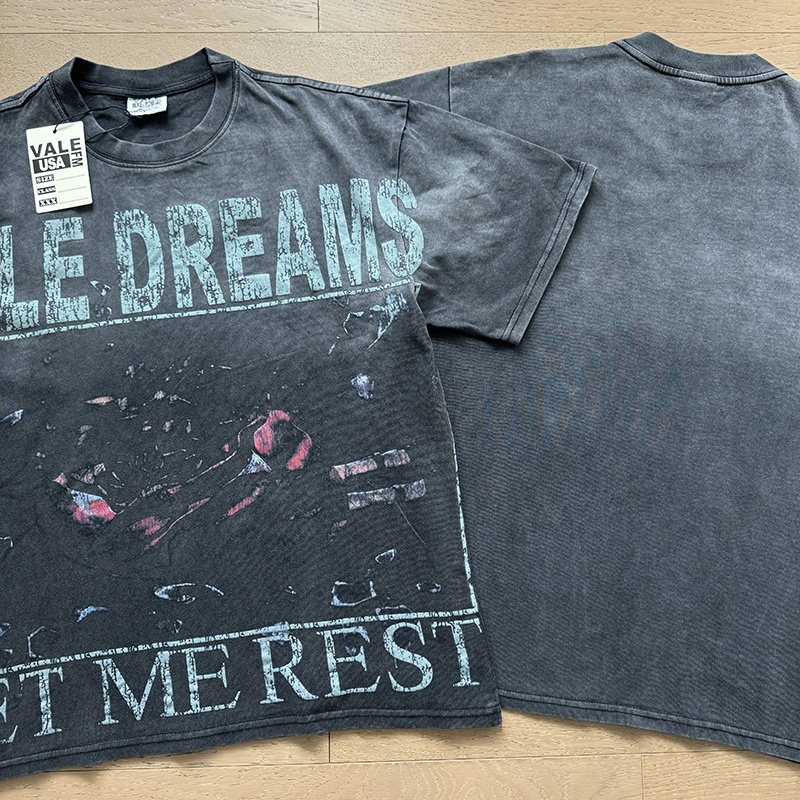 VALE USA Let Me Rest Washed Graphic T-Shirt ¡ª context