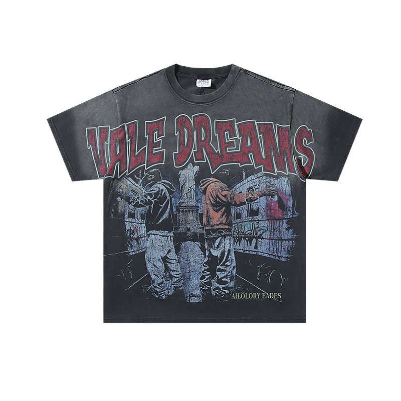 VALE USA All Glory Fades Washed Black Graphic T-Shirt ¡ª hero