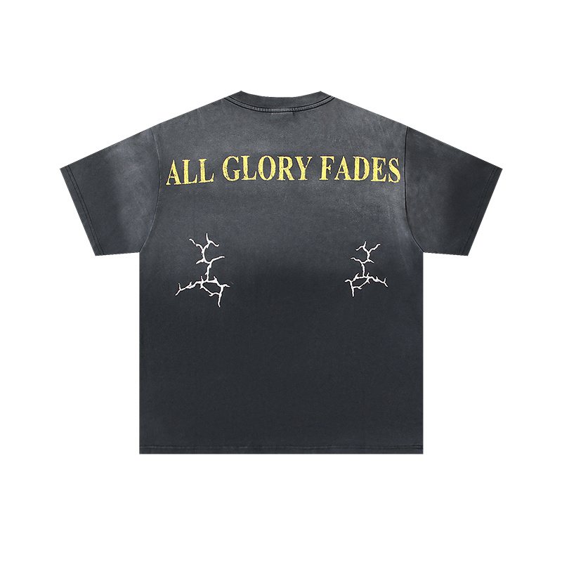 VALE USA All Glory Fades Washed Black Graphic T-Shirt ¡ª back