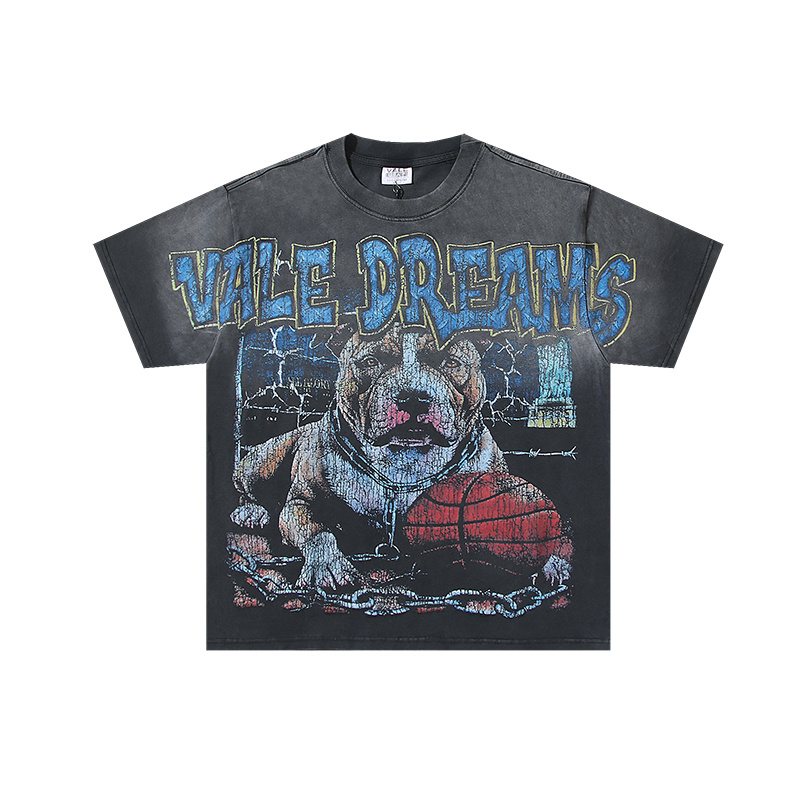 VALE USA Dreams Graphic Washed Black T-Shirt ¡ª hero