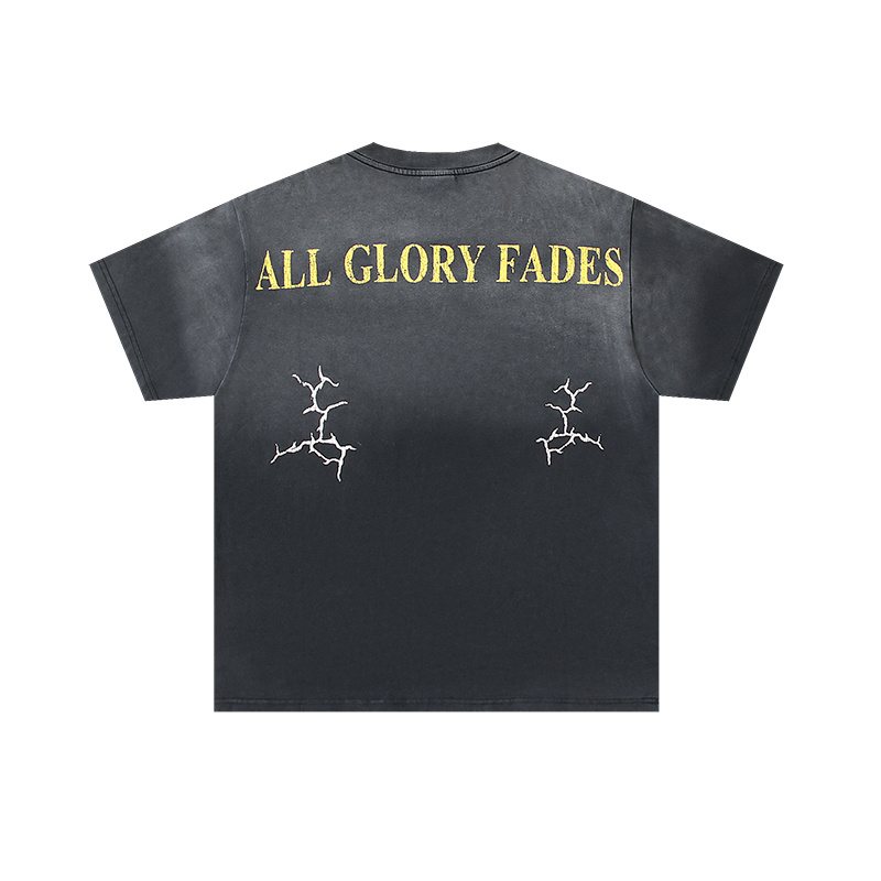 VALE USA Dreams Graphic Washed Black T-Shirt ¡ª back