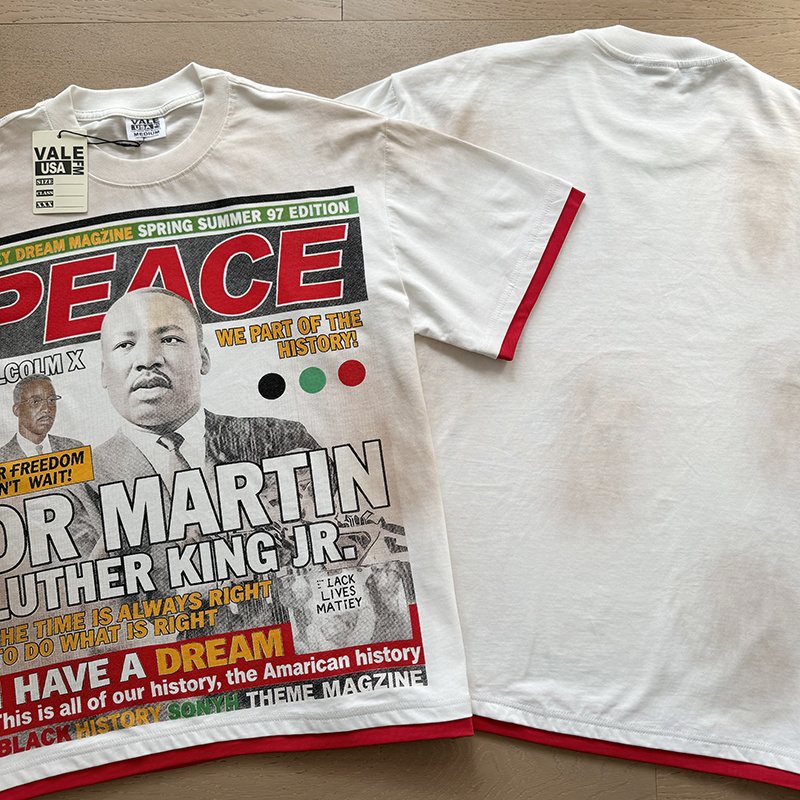 VALE USA Peace Graphic Cream T-Shirt ¡ª context