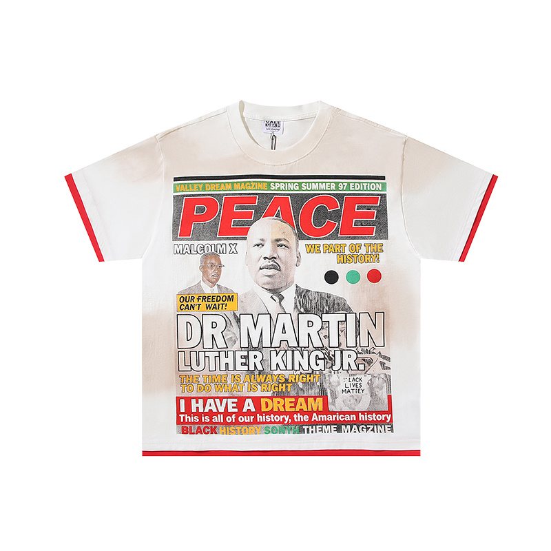 VALE USA Peace Graphic Cream T-Shirt ¡ª hero