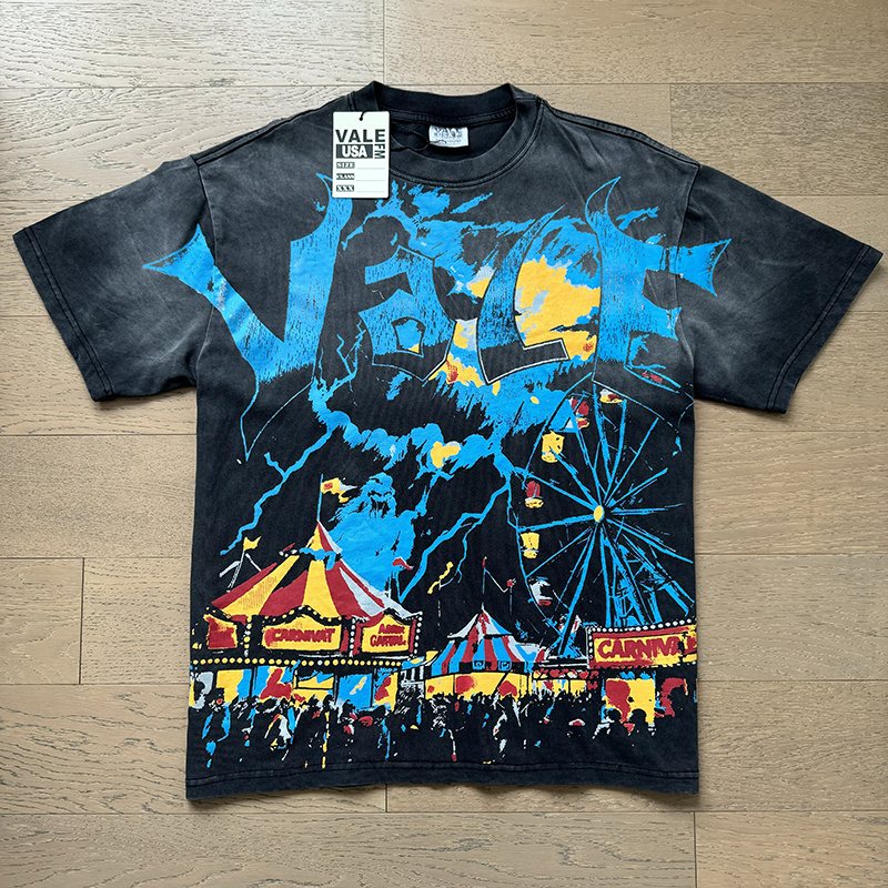 VALE USA Carnival Graphic T-Shirt - Charcoal Gray ¡ª hero
