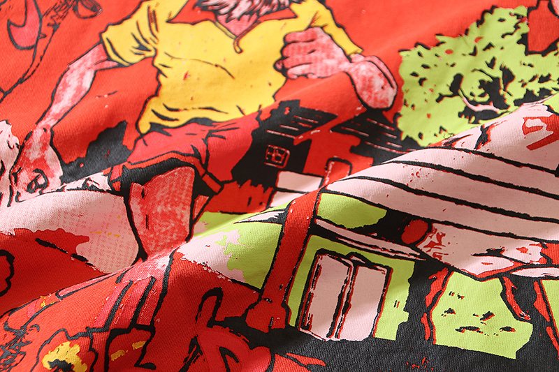 VALE USA Washed Red Graphic T-Shirt ¡ª detail