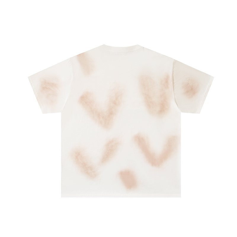 VALE USA Washed Cream Hockey Graphic T-Shirt ¡ª back
