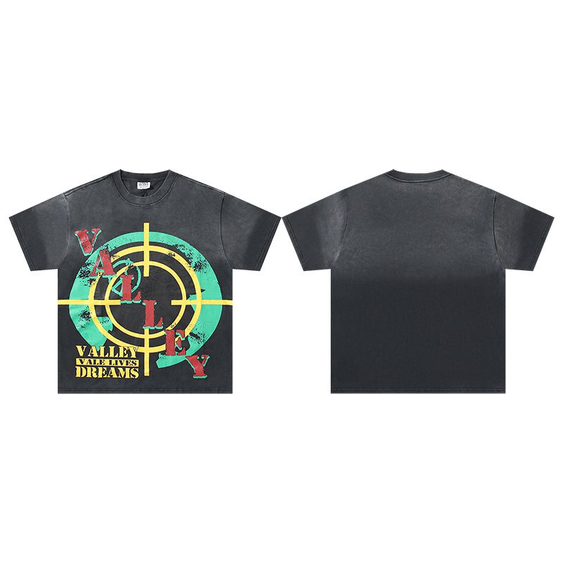 VALE USA Washed Lives Dreams Graphic T-Shirt ¡ª front
