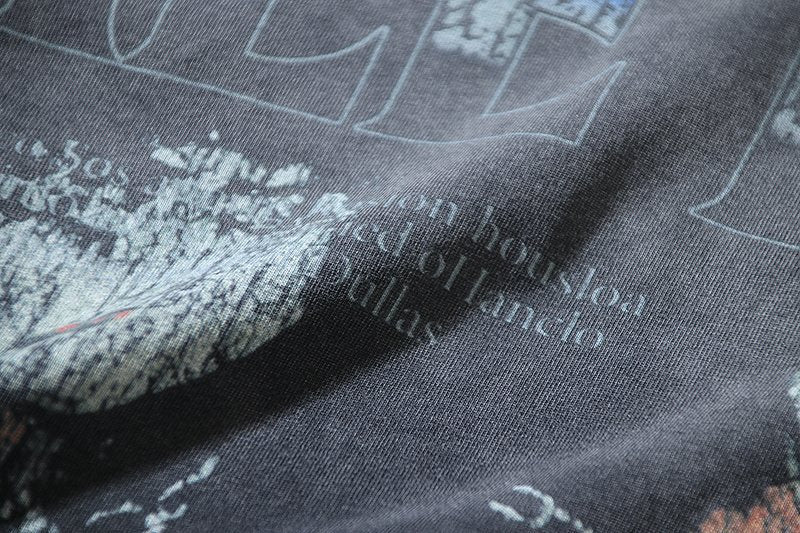 VALE USA Washed Black Graphic T-Shirt ¡ª detail