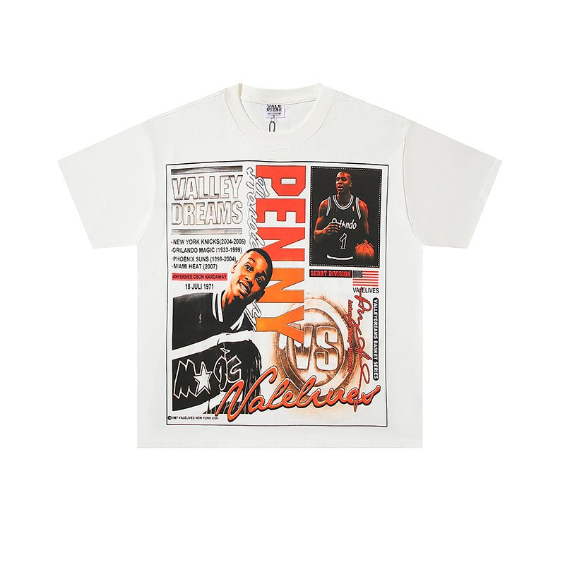 VALE USA Penny Basketball Graphic T-Shirt - White ¡ª hero