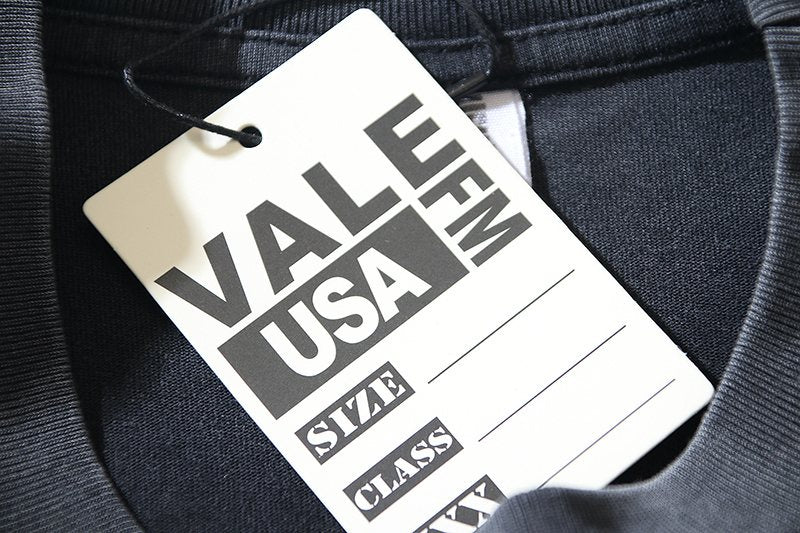 VALE USA Washed Black Graphic T-Shirt ¡ª hang_tag