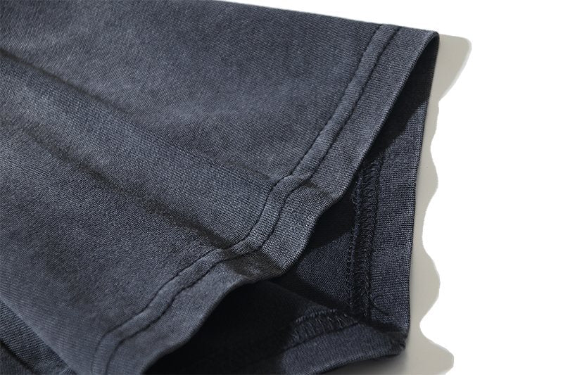 VALE USA Washed Black Front Graphic T-Shirt ¡ª detail