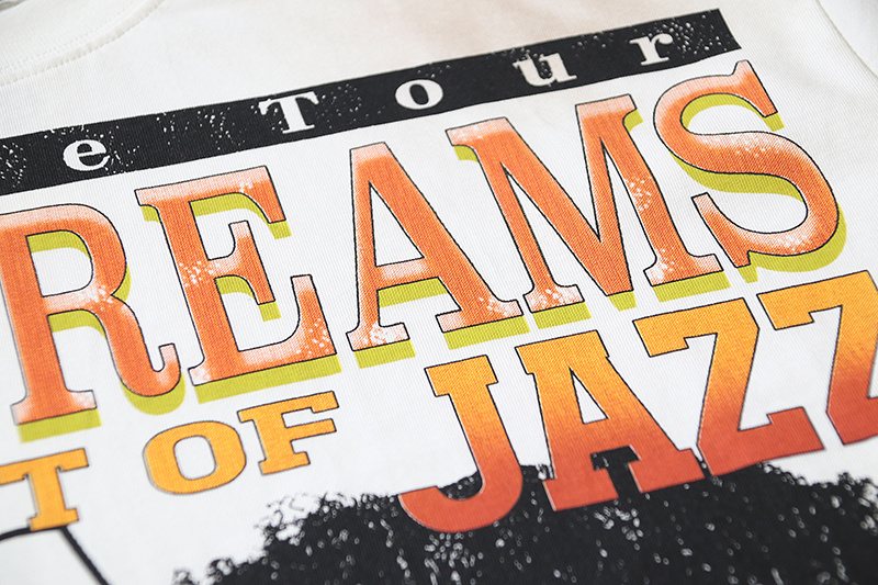 VALE USA Jazz Portrait Graphic Short-Sleeve T-Shirt ¡ª detail
