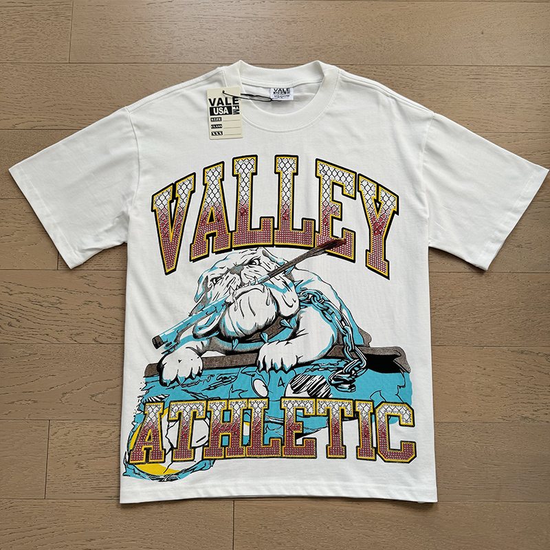 VALE USA Athletic Rhinestone Graphic T-Shirt ¡ª front