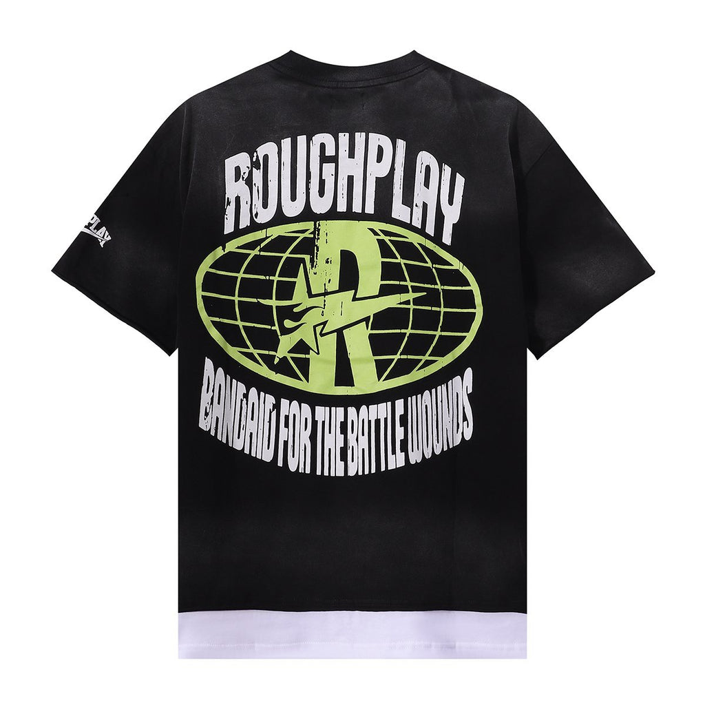 Rough Play Skeleton Graphic Distressed T-Shirt ¡ª back