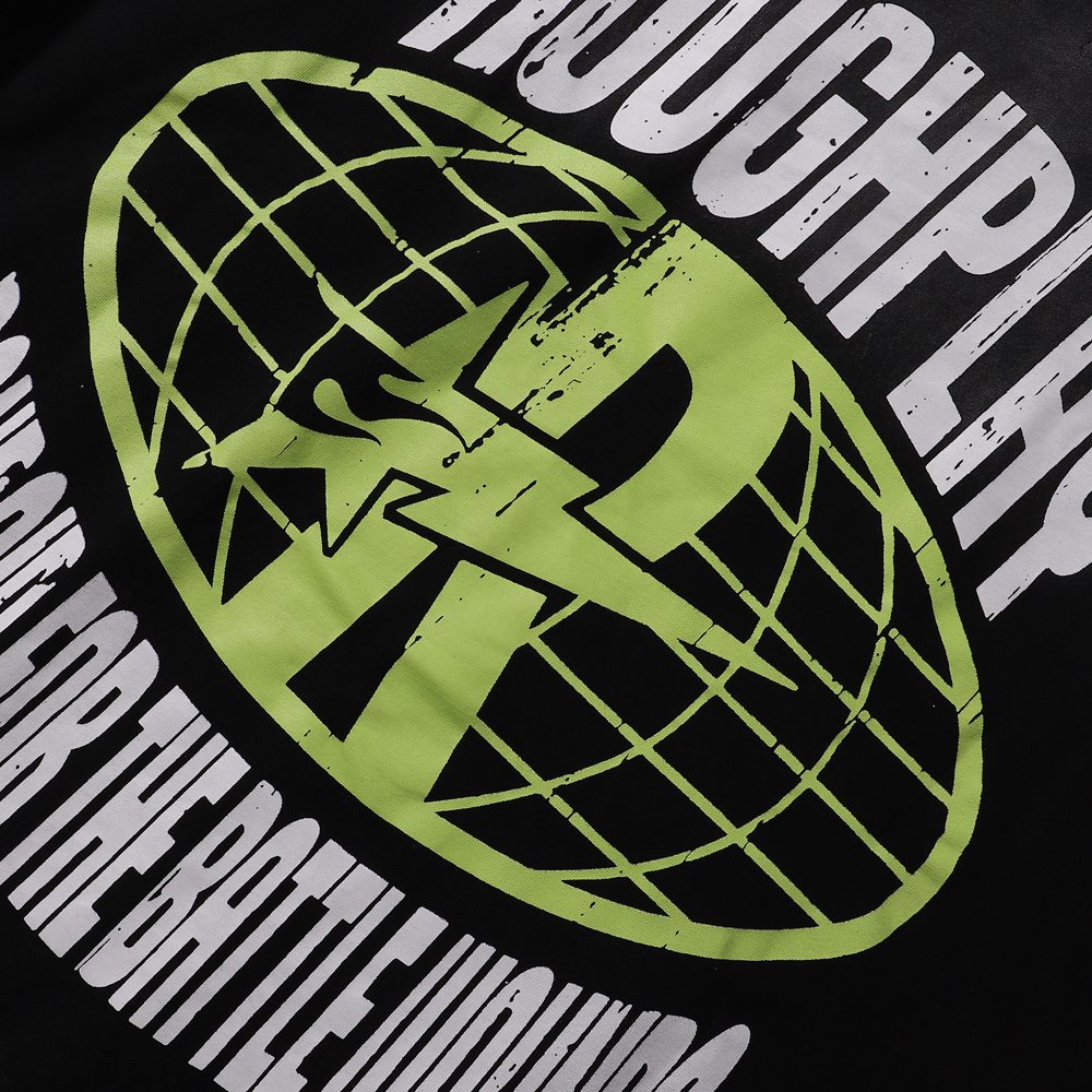 Rough Play Skeleton Graphic Distressed T-Shirt ¡ª detail