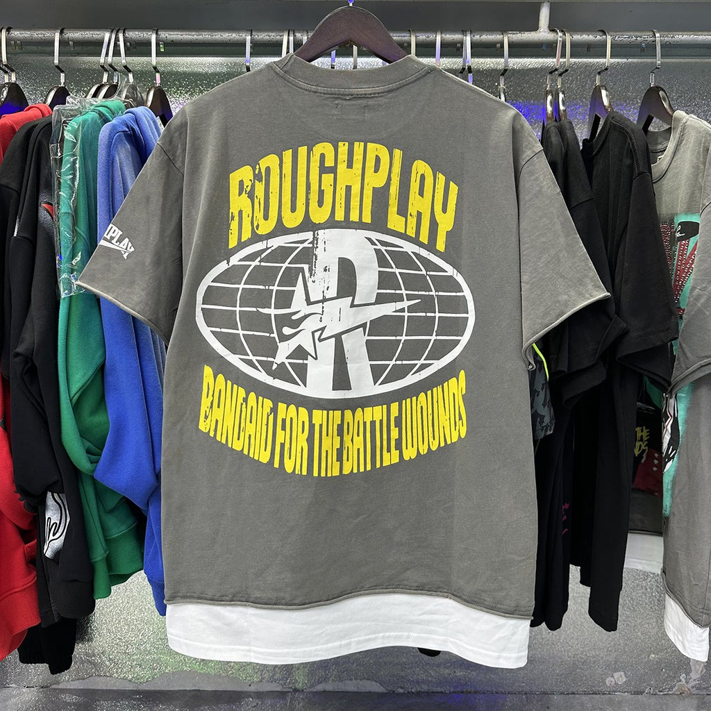 Rough Play Rock Skull Rhinestone Graphic Short-Sleeve T-Shirt ¡ª context