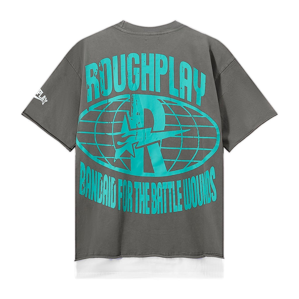 Rough Play Green Mask Dice Rhinestone Graphic T-Shirt ¡ª back