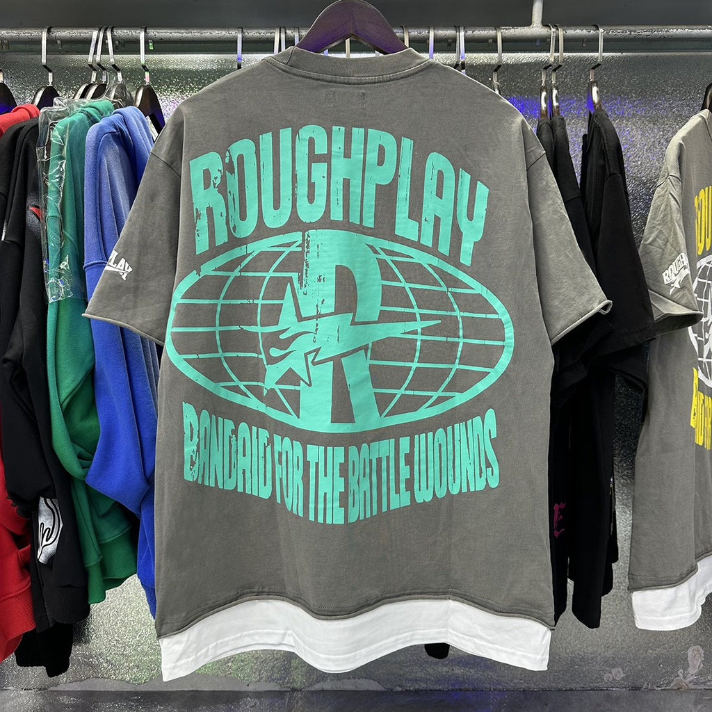 Rough Play Green Mask Dice Rhinestone Graphic T-Shirt ¡ª context