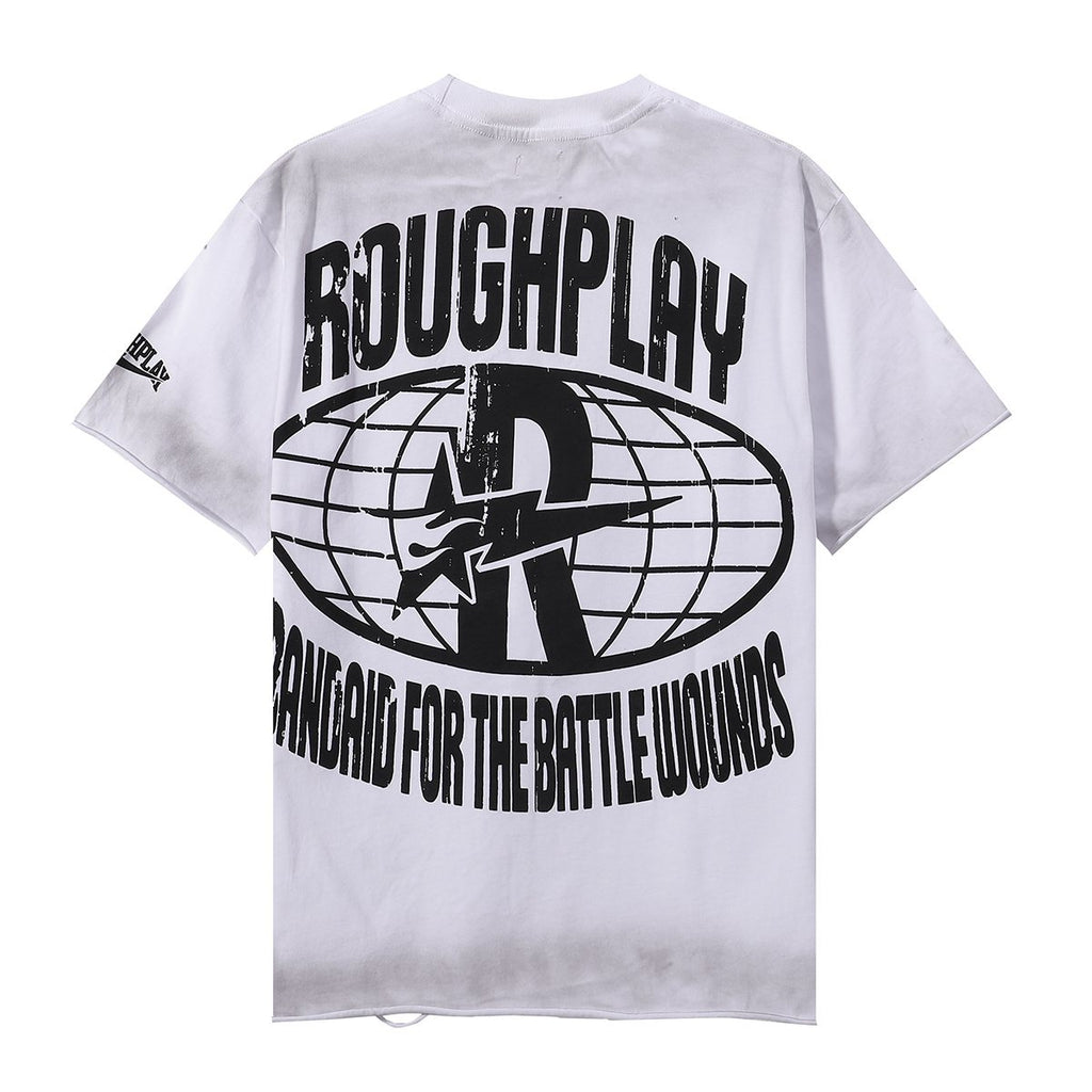 Rough Play Heart Skull Distressed Graphic T-Shirt ¡ª back