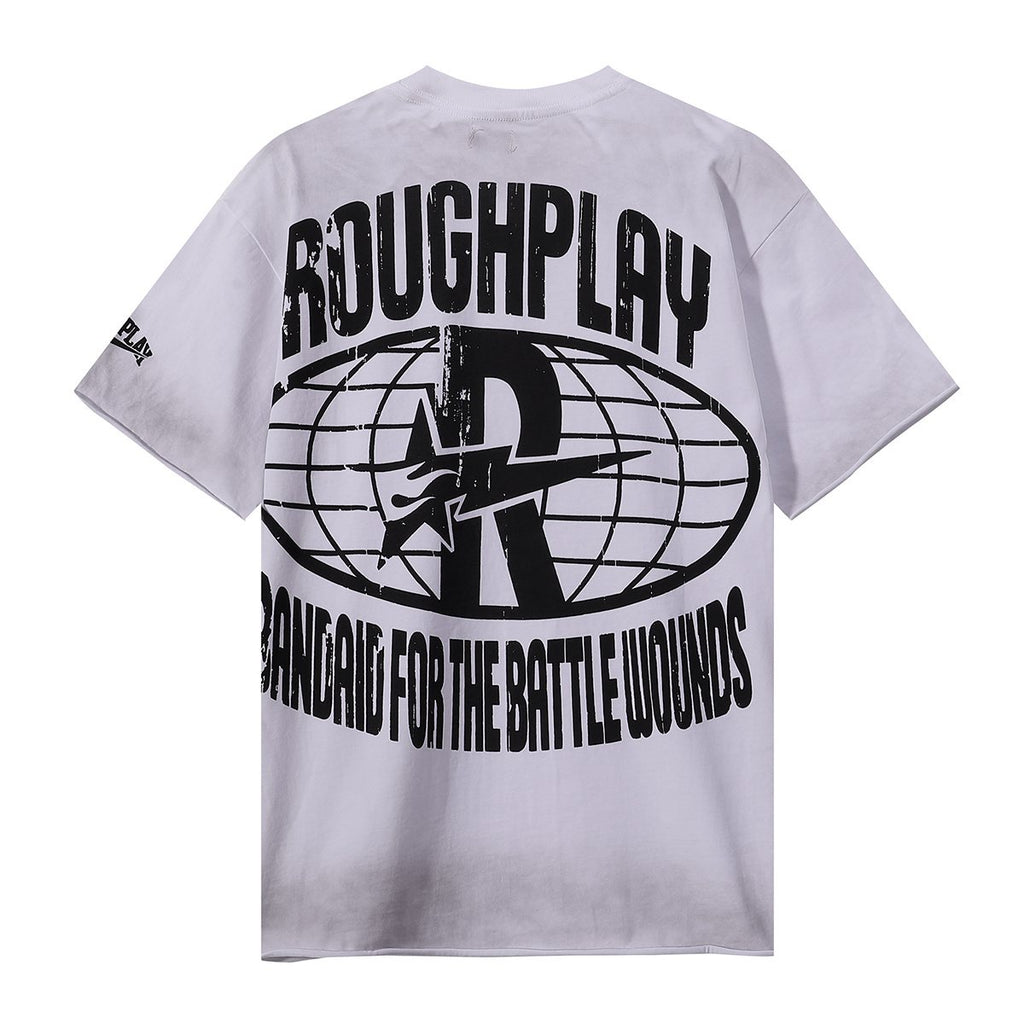 Rough Play Statue of Liberty Rhinestone Graphic T-Shirt ¡ª back