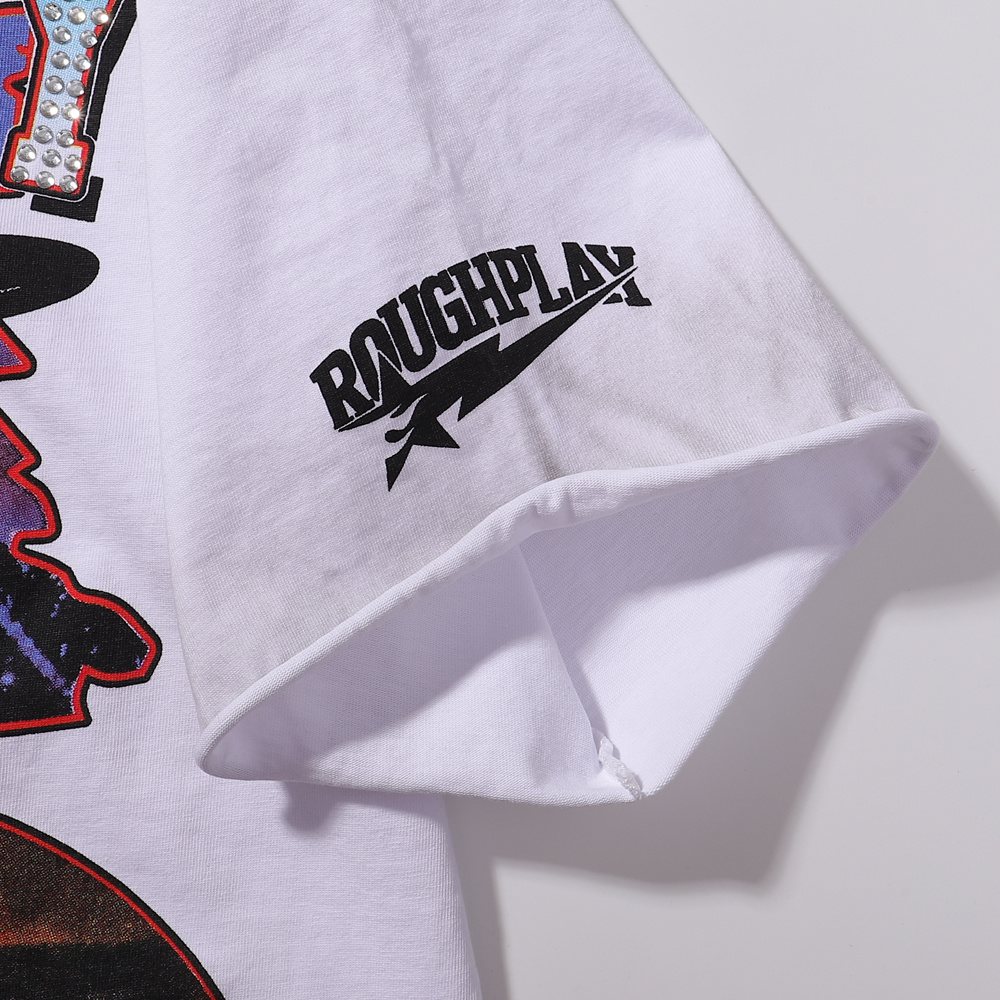 Rough Play Statue of Liberty Rhinestone Graphic T-Shirt ¡ª detail