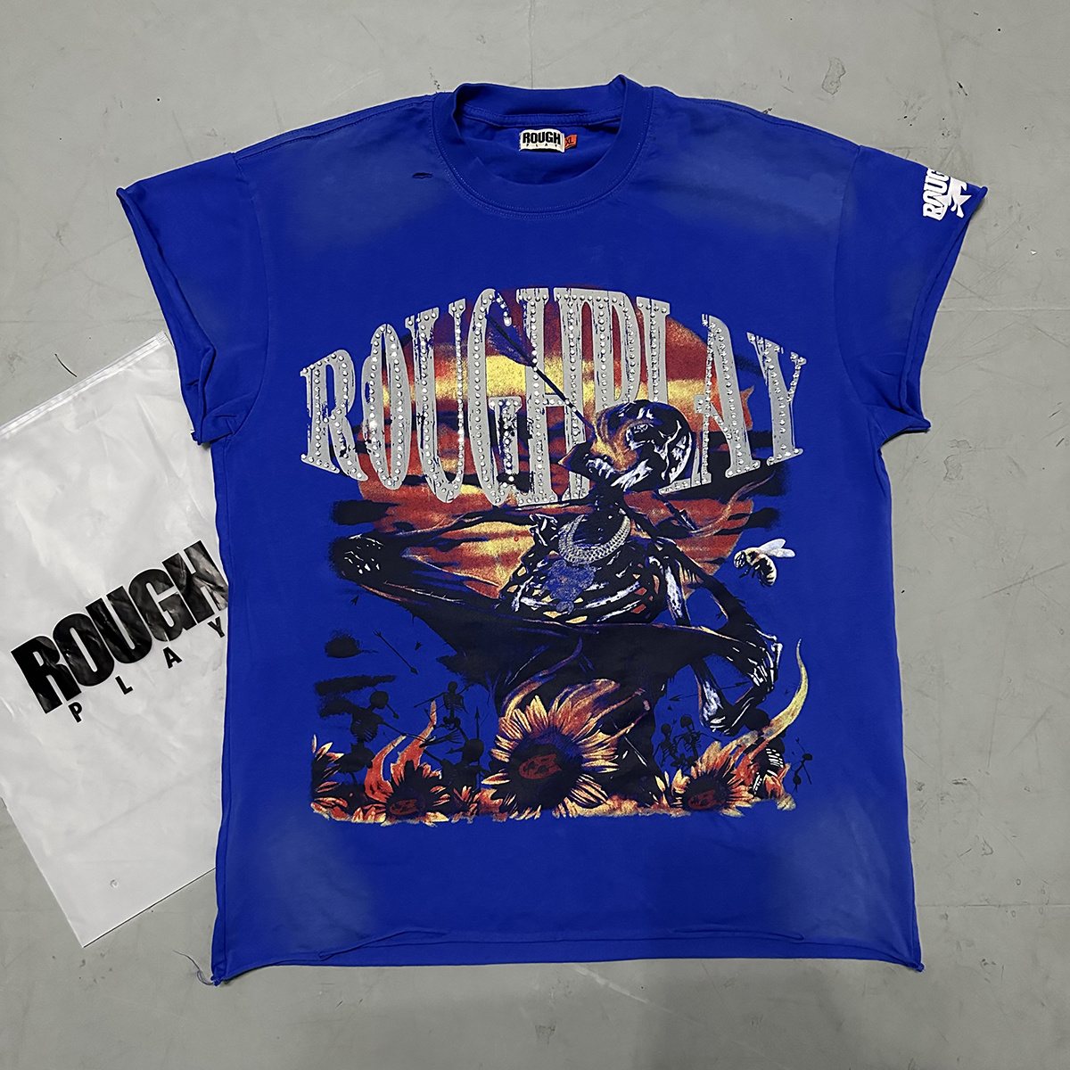 Rough Play Arrow Skull Rhinestone Sleeveless T-Shirt ¡ª context