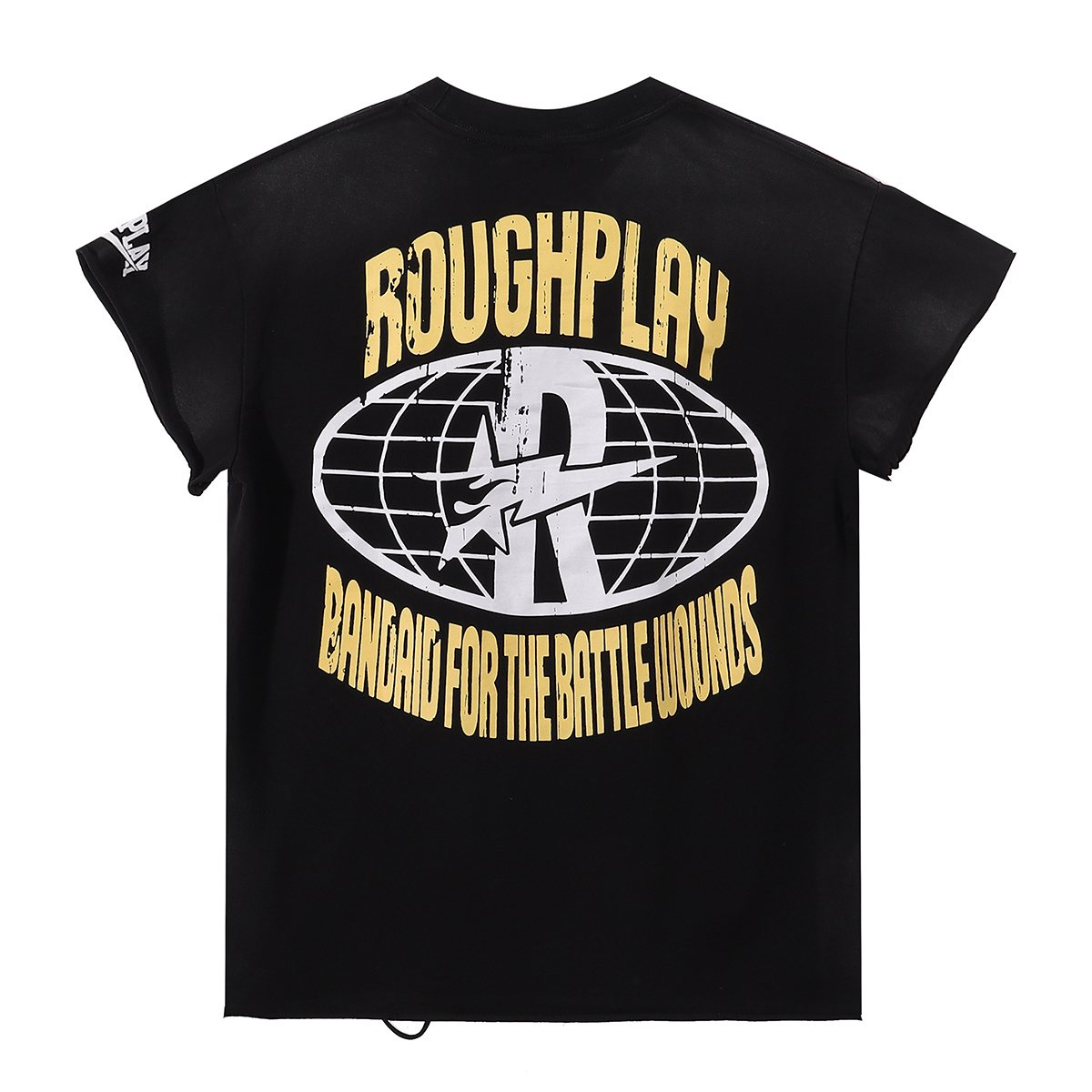 Rough Play Skeleton Cross Rhinestone Sleeveless T-Shirt ¡ª back