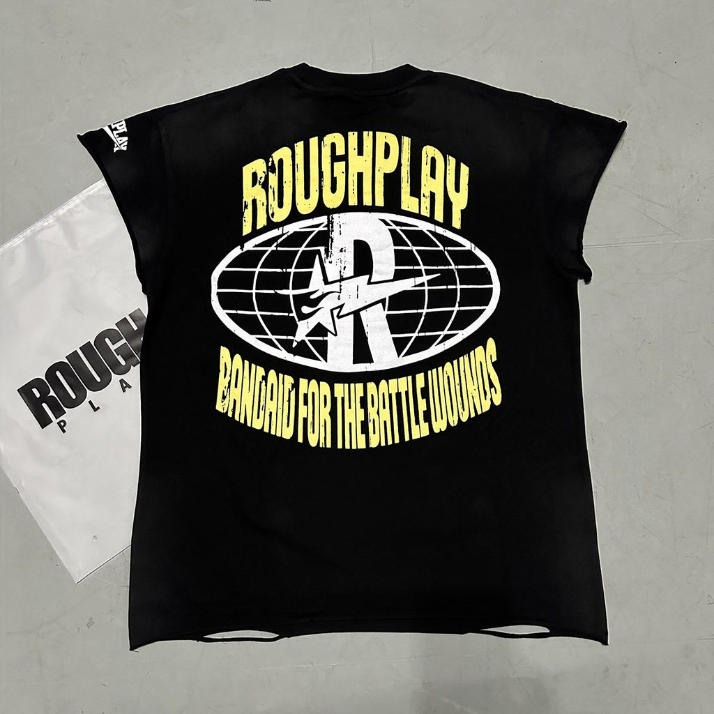 Rough Play Skeleton Cross Rhinestone Sleeveless T-Shirt ¡ª context
