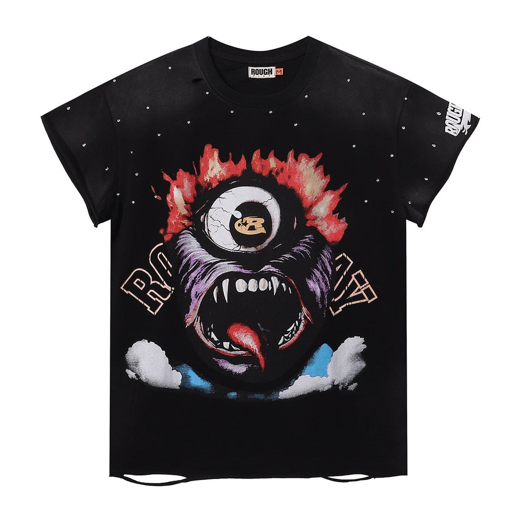 Rough Play Monster Graphic Washed T-Shirt ¡ª hero