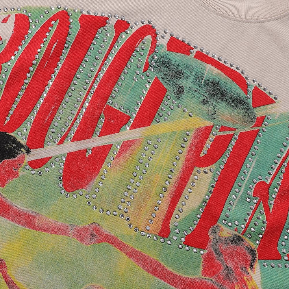 Rough Play Desert Cactus Rhinestone Graphic T-Shirt ¡ª detail