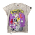 Rough Play Rhinestone Cartoon Graphic Distressed T-Shirt ¡ª hero
