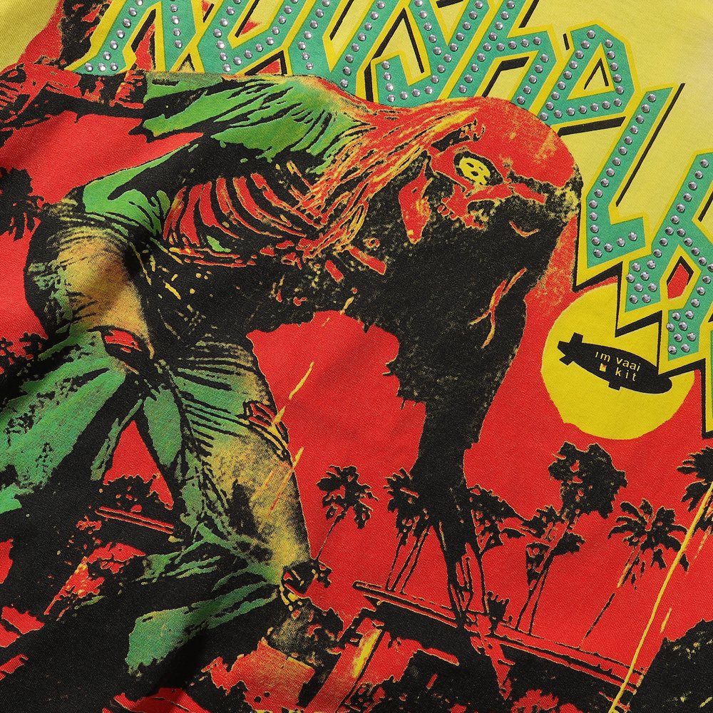 Rough Play Skate Skeleton Yellow Graphic T-Shirt ¡ª detail