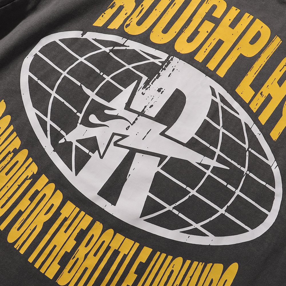 Rough Play Yellow Globe Graphic T-Shirt ¡ª detail