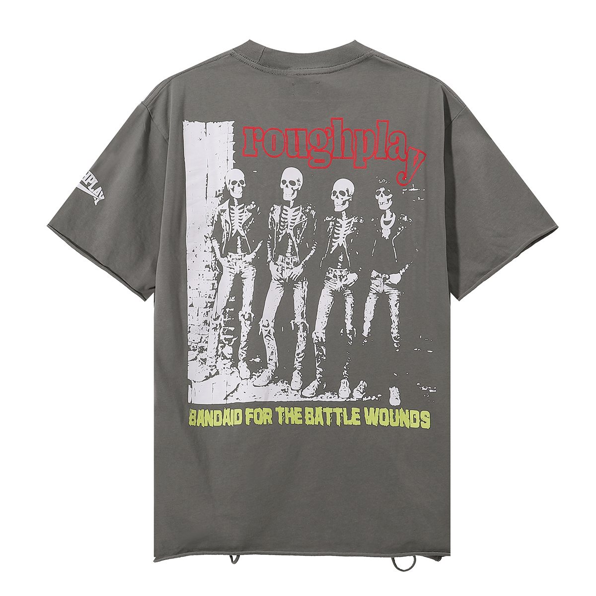 Rough Play Skeleton Rhinestone Distressed T-Shirt ¡ª back