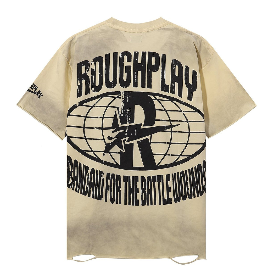 Rough Play Rabbit Graphic Distressed T-Shirt ¡ª back
