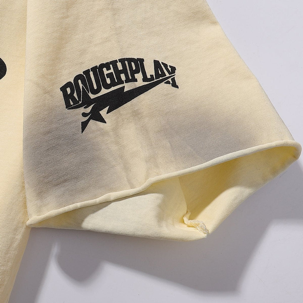 Rough Play Rabbit Graphic Distressed T-Shirt ¡ª detail