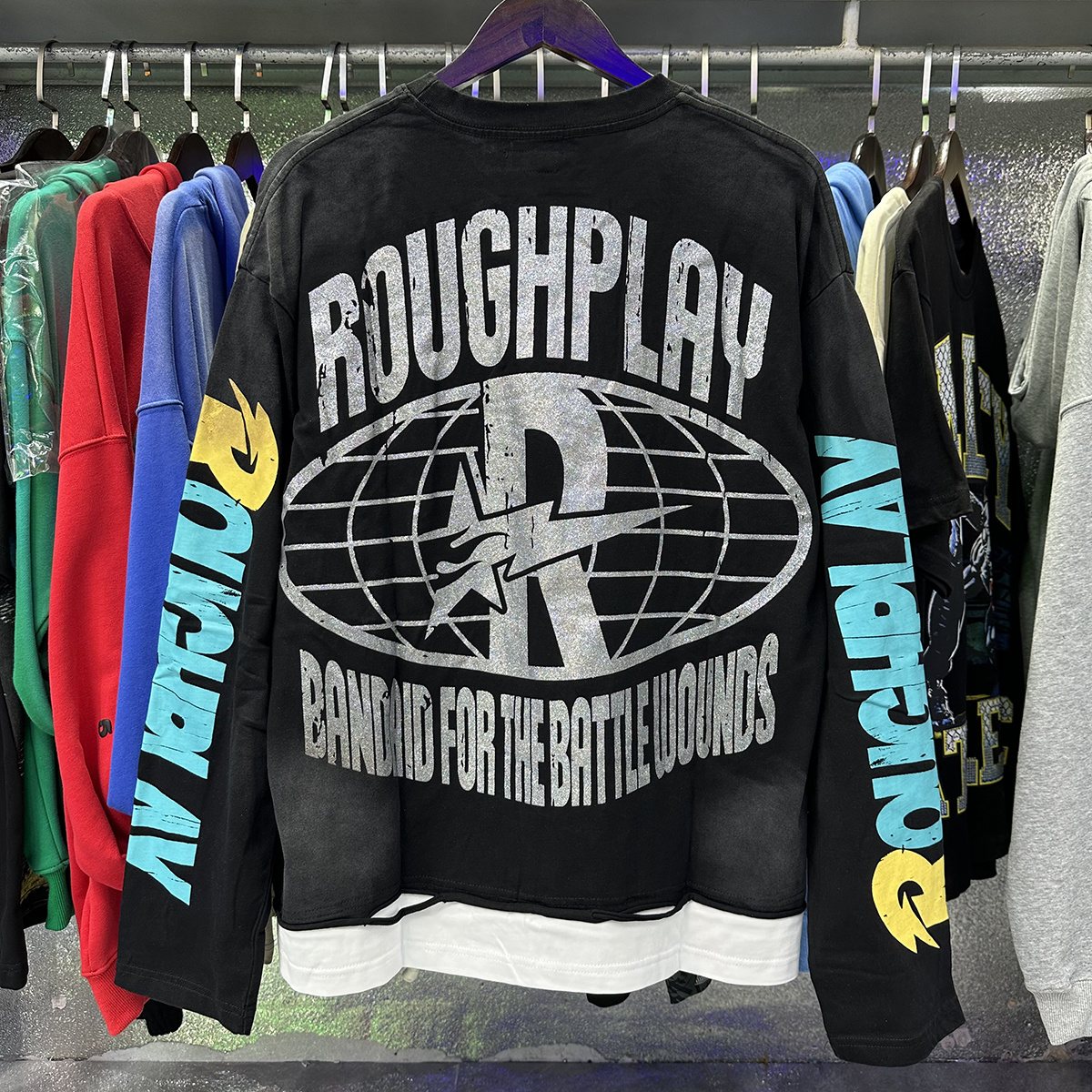Rough Play Flyers Graphic Long-Sleeve T-Shirt ¡ª context