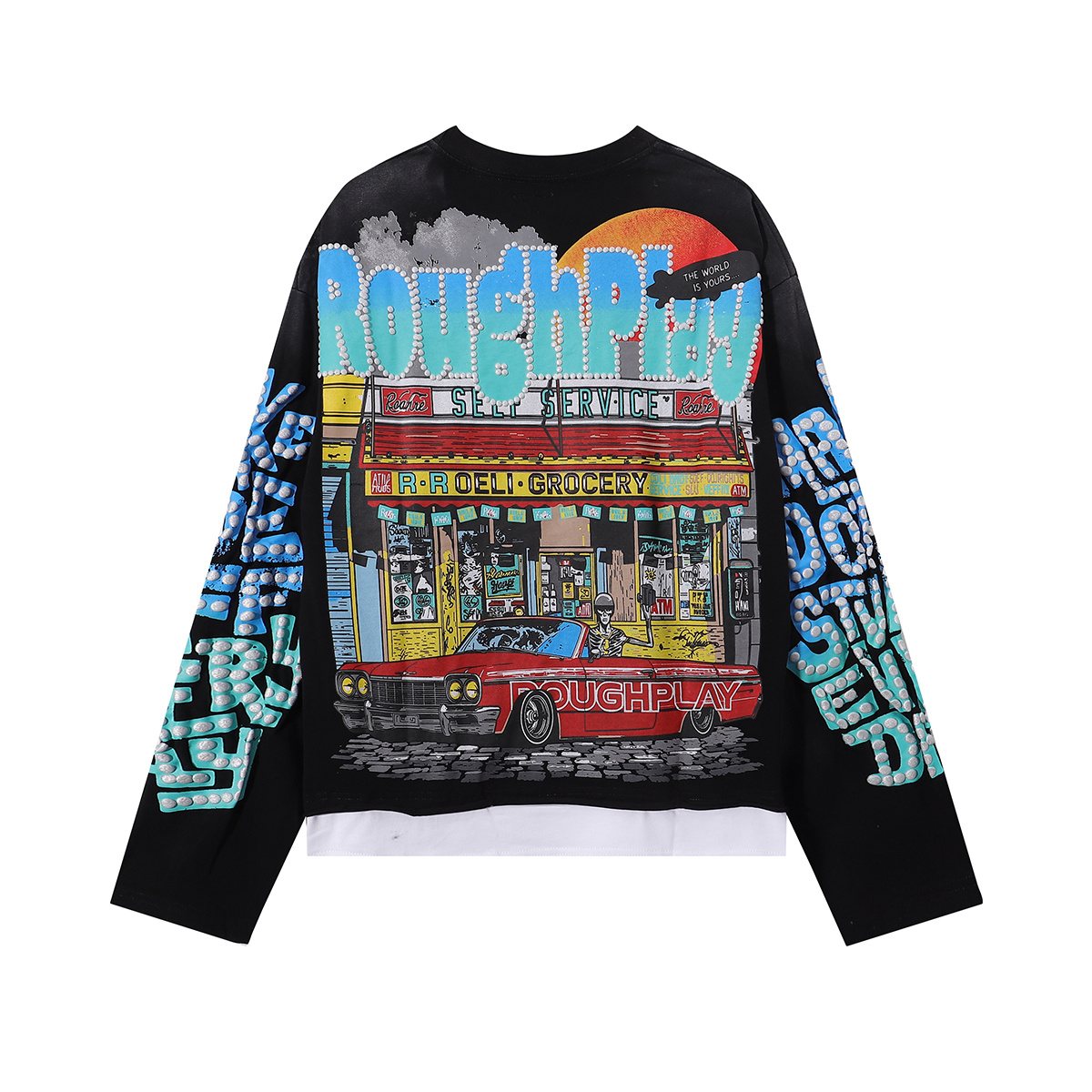 Rough Play Bodega Graphic Long-Sleeve T-Shirt ¡ª back