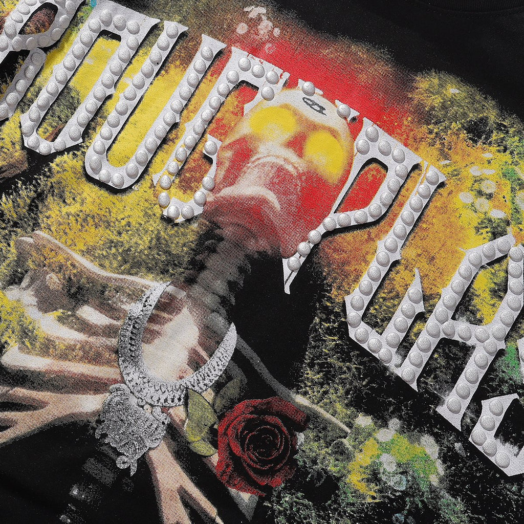 Rough Play Skull & Roses Long-Sleeve T-Shirt ¡ª detail