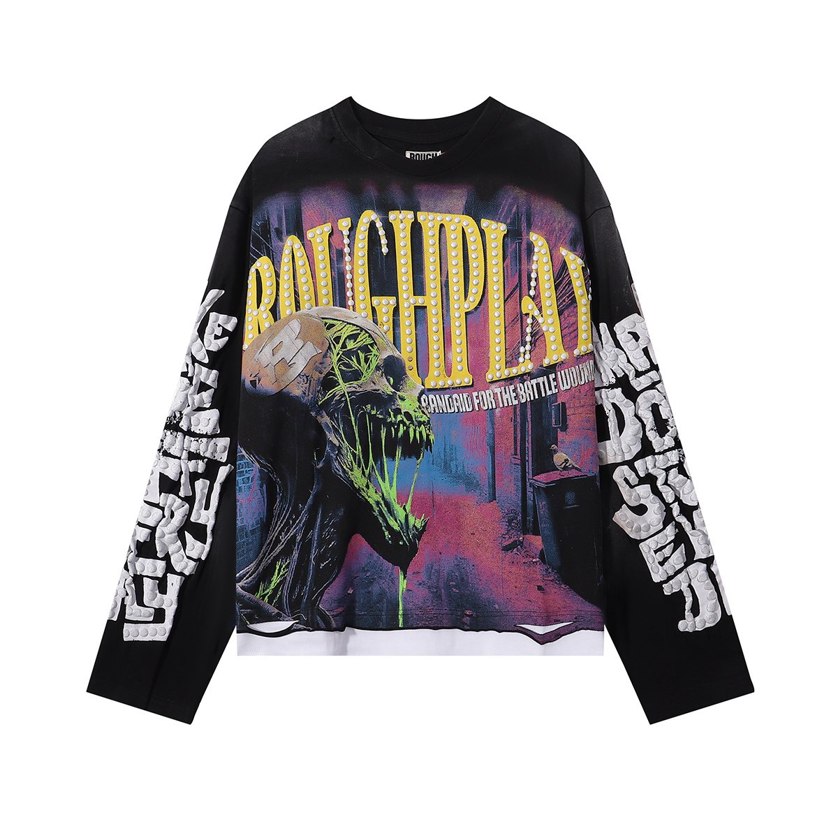 Rough Play Slime Skull Graphic Long-Sleeve T-Shirt ¡ª hero