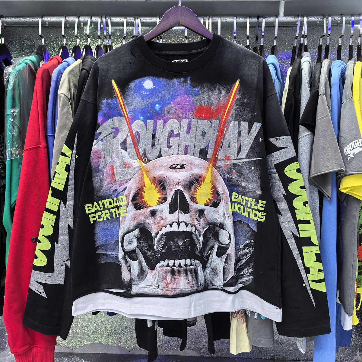 Rough Play Power Skull Long-Sleeve T-Shirt ¡ª context