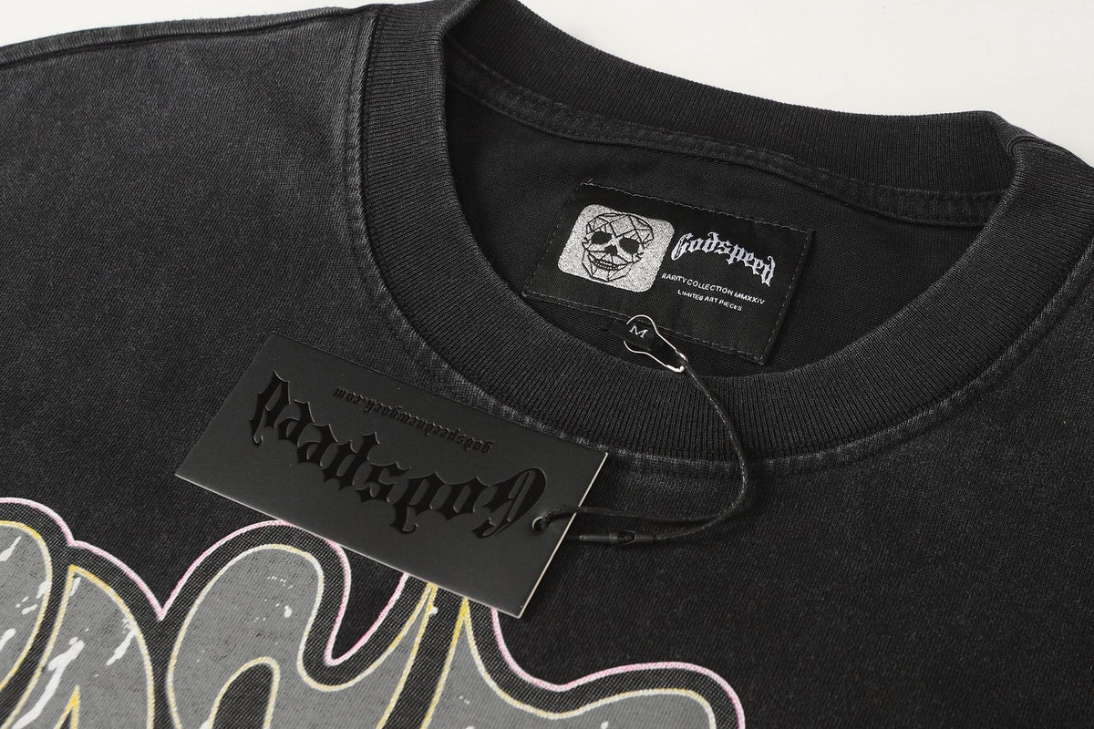 Godspeed Washed Black Graphic Long-Sleeve T-Shirt ¡ª hang_tag