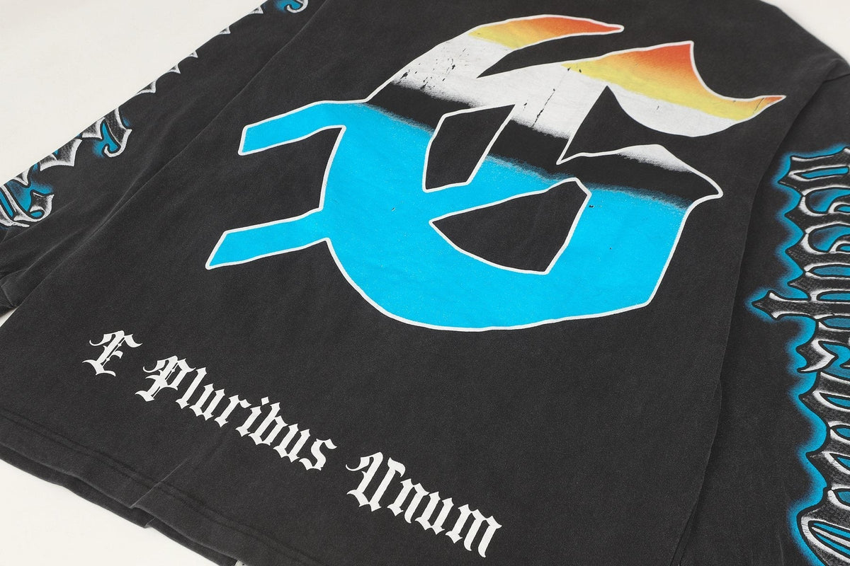 Godspeed Washed Black Graphic Long-Sleeve T-Shirt ¡ª detail