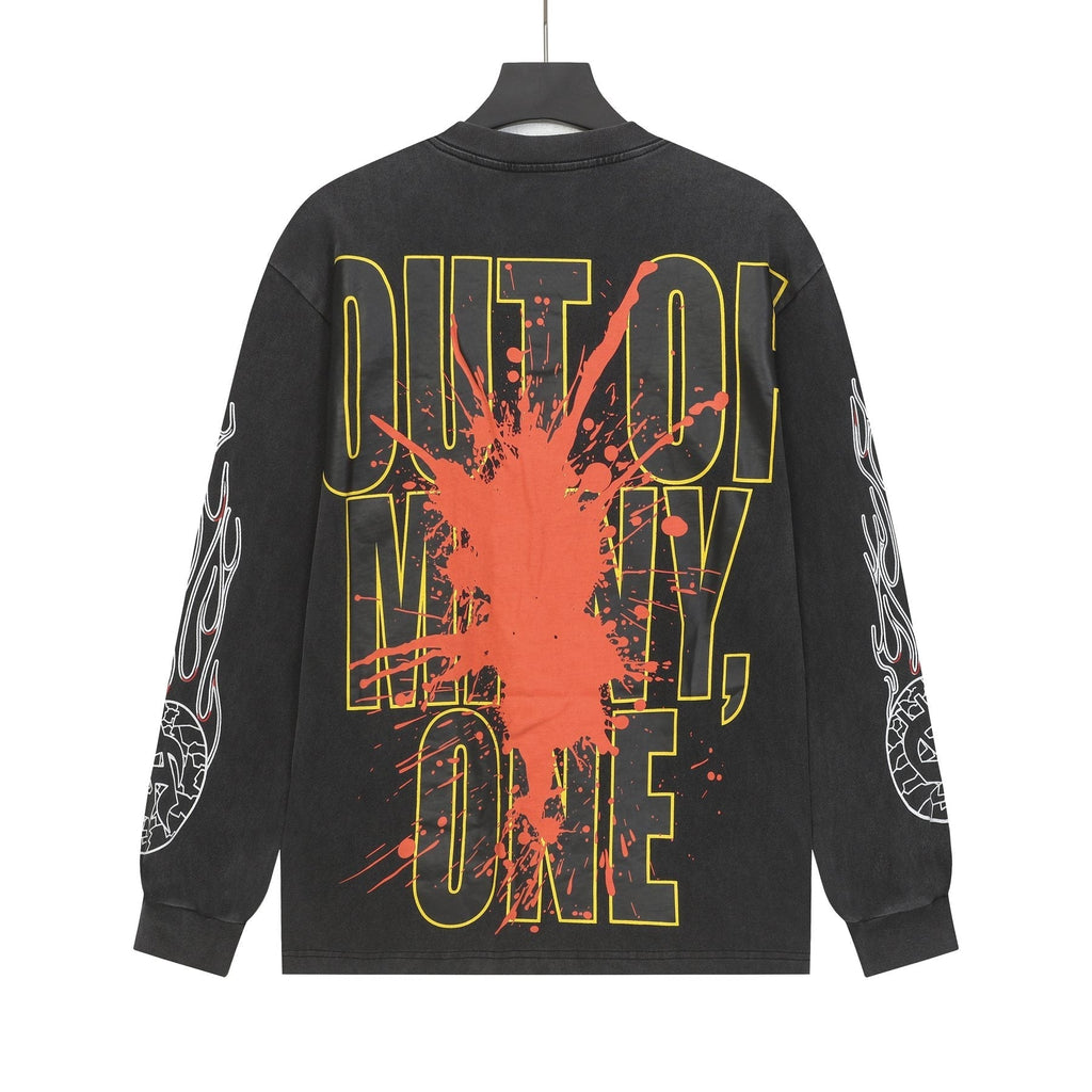 Godspeed Washed Black Rock Graphic Long-Sleeve T-Shirt ¡ª back